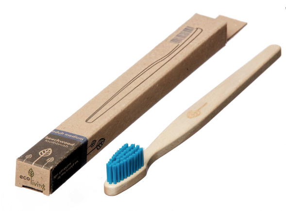 Beech Wood Toothbrush Blue - EcoLiving - Life Before Plastik